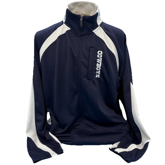 Dallas Cowboys Men's Navy and White Team Track Jacket Star Logo Size XL - Picture 1 of 16